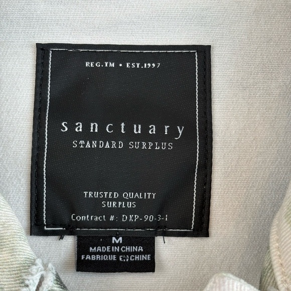 Sanctuary Cream and Green Tie-Dye Jean Jacket - Picture 12 of 16